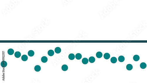 Animation of objects passing through an obstacle. White and transparent background with alpha channel. Unification of data and substances, process of purification and bringing to a homogeneous state.