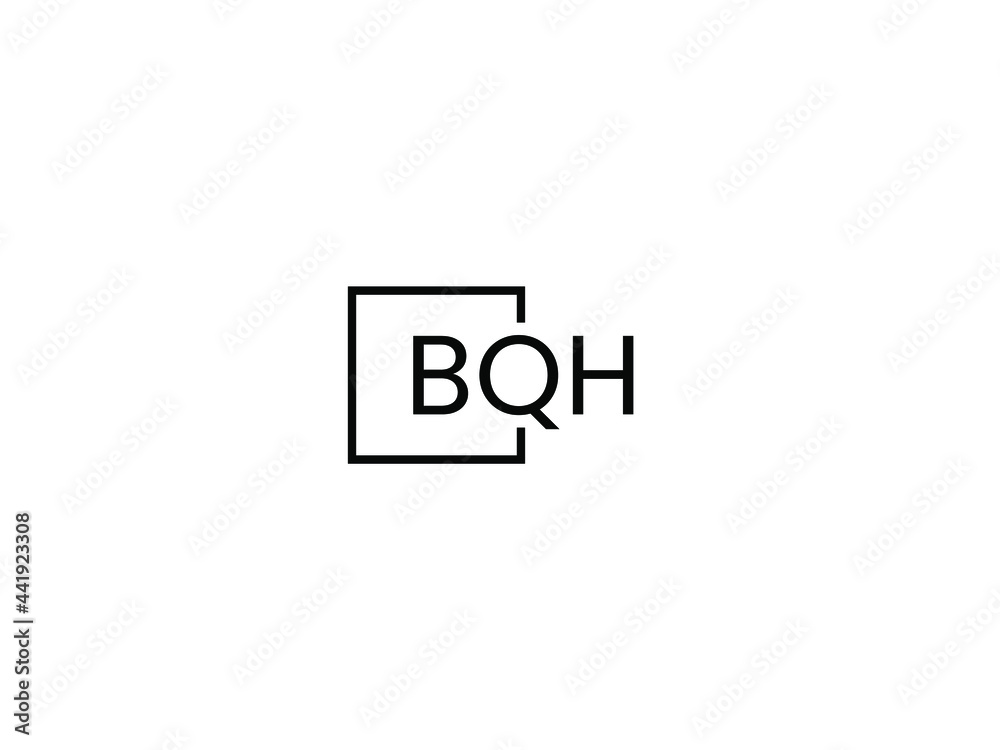 Obraz premium BQH Letter Initial Logo Design Vector Illustration