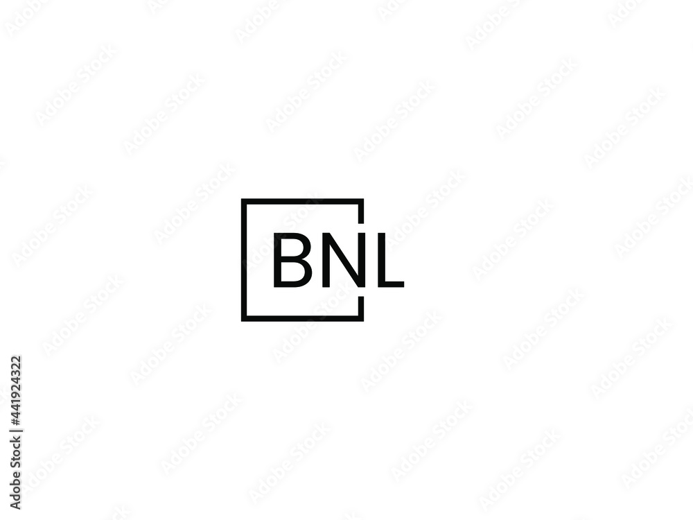 BNL Letter Initial Logo Design Vector Illustration