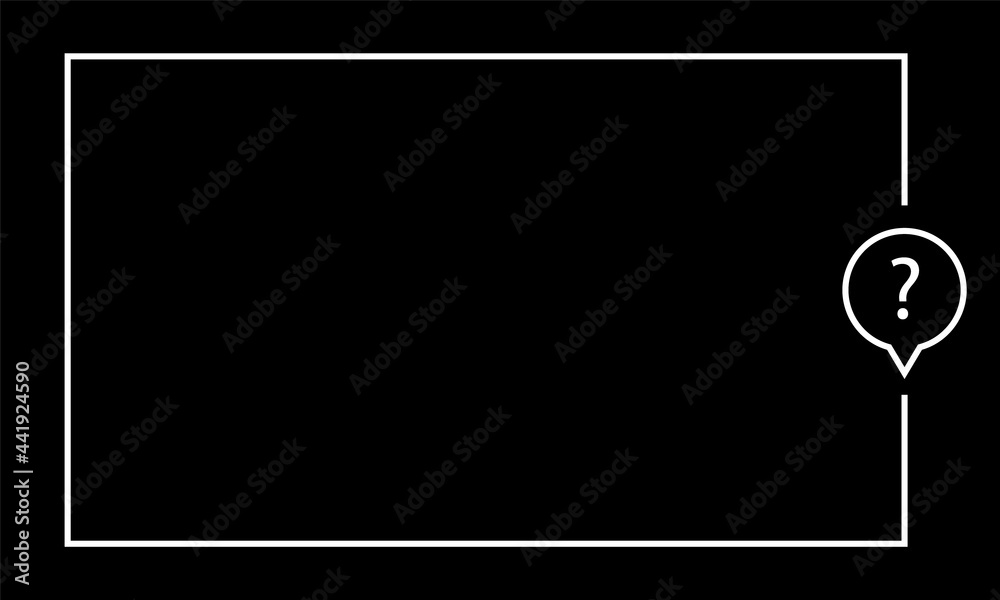 Vector realistic isolated sign of Question frame logo Stock Vector ...