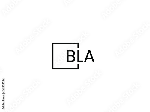 BLA letter initial logo design vector illustration