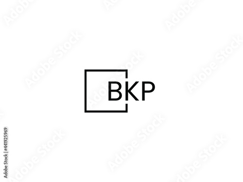 BKP letter initial logo design vector illustration