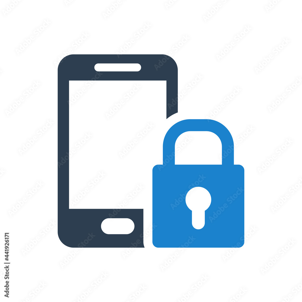 Phone lock icon vector graphic illustration Phone lock icon vector graphic illustration