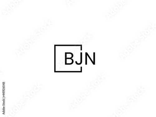 BJN letter initial logo design vector illustration