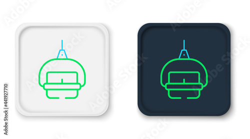 Line Ski lift icon isolated on white background. Colorful outline concept. Vector