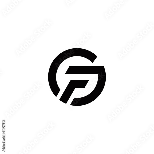 g f gf fg initial logo design vector template