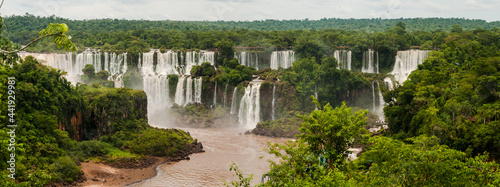 Fotografie water falls jungle motion river brazil panorama