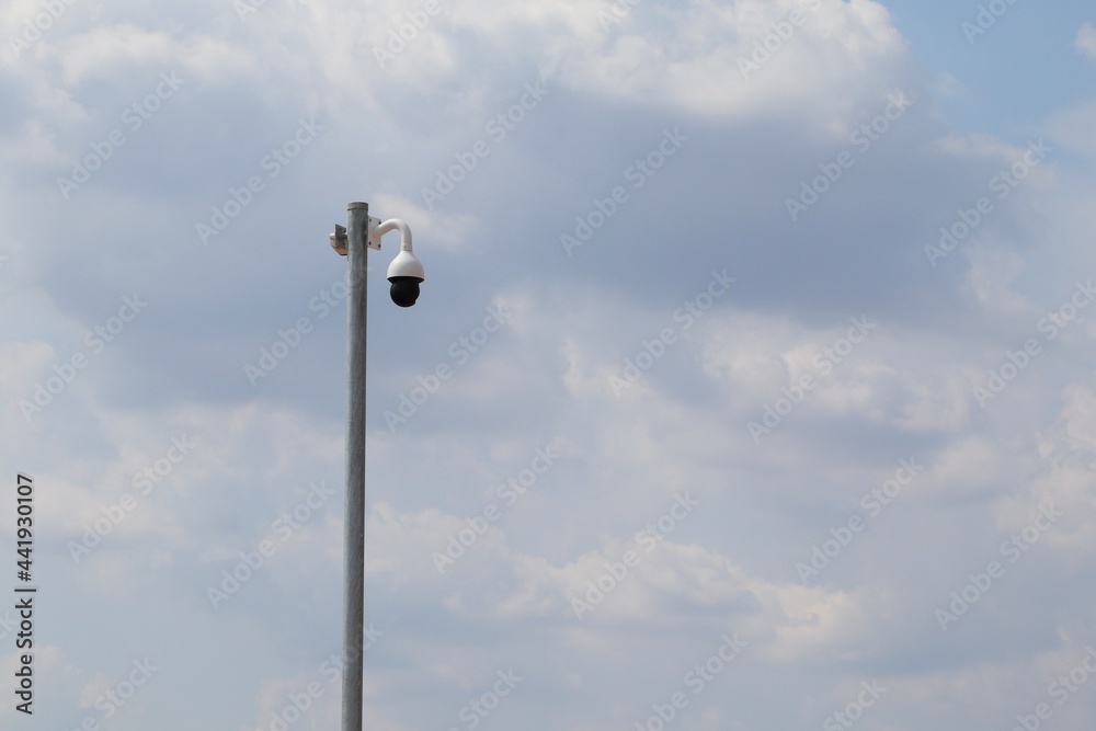 Closed circuit camer (CCTV) on the sky background,Thailand Closed circuit camer (CCTV) on the sky background,Thailand