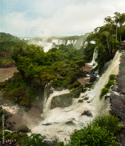 water falls jungle motion river brazil panorama
