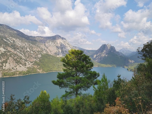 lake and mountains