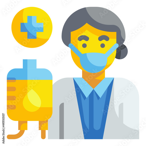 blood transfusion flat icon