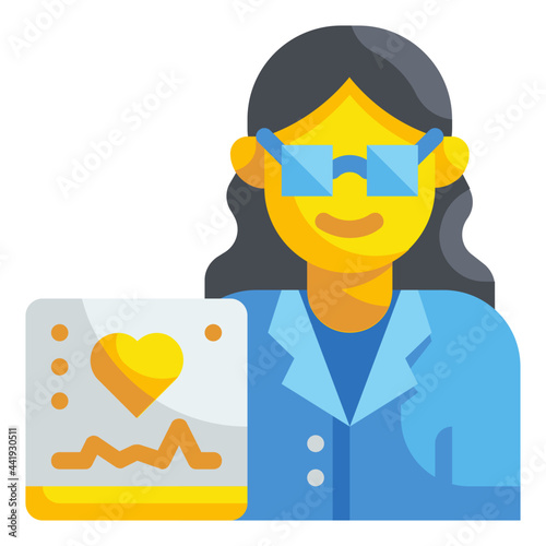 cardiologist flat icon