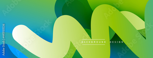 Abstract overlapping lines and circles geometric background with gradient colors