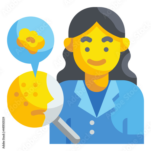 dermatologist flat icon