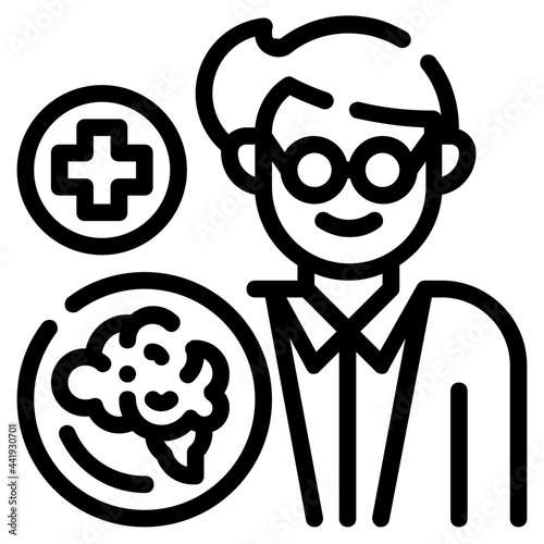 neurosurgeon line icon