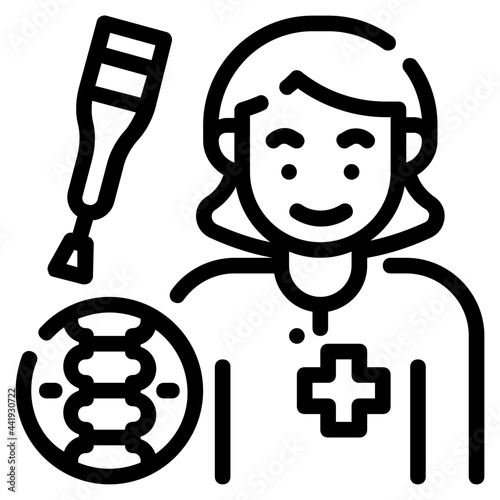 orthopedist line icon
