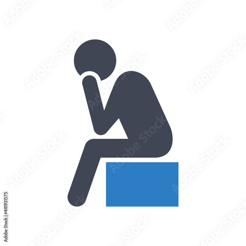 Depressed person icon