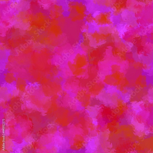 Red, pink, purple, lilac paint strokes, stains. Seamless pattern. Impressionistic wallpaper. Artistic background.