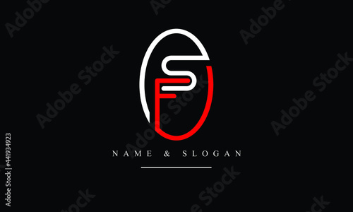 SF, FS, S, F abstract letters logo monogram