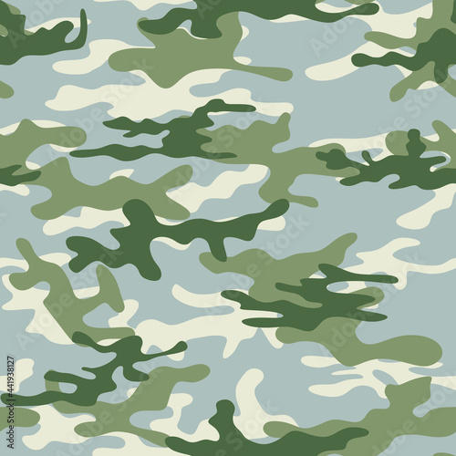 Camouflage on a light background. Vector illustration. Military army pattern.