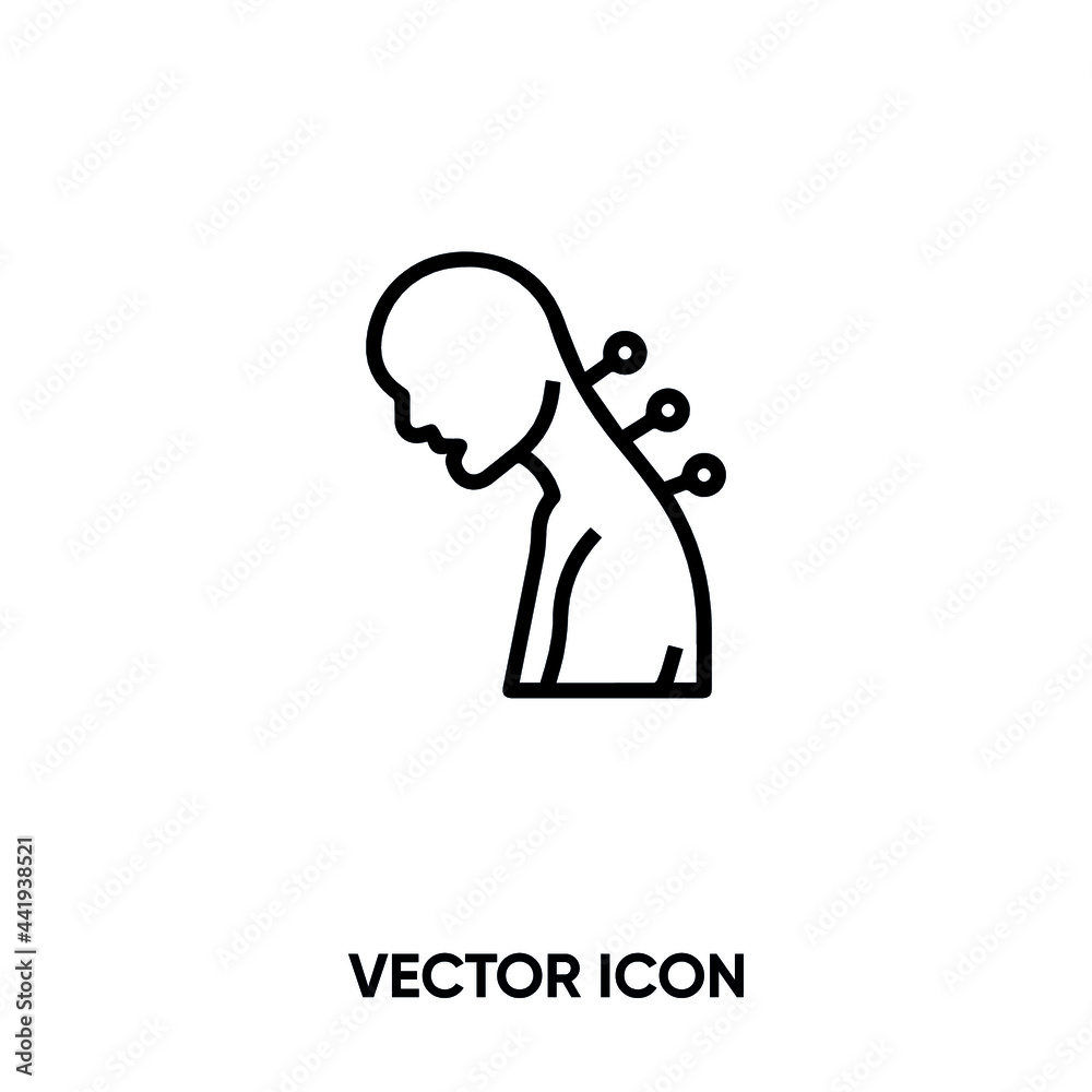 Fototapeta premium Acupuncture vector icon . Modern, simple flat vector illustration for website or mobile app.Alternative therapy symbol, logo illustration. Pixel perfect vector graphics