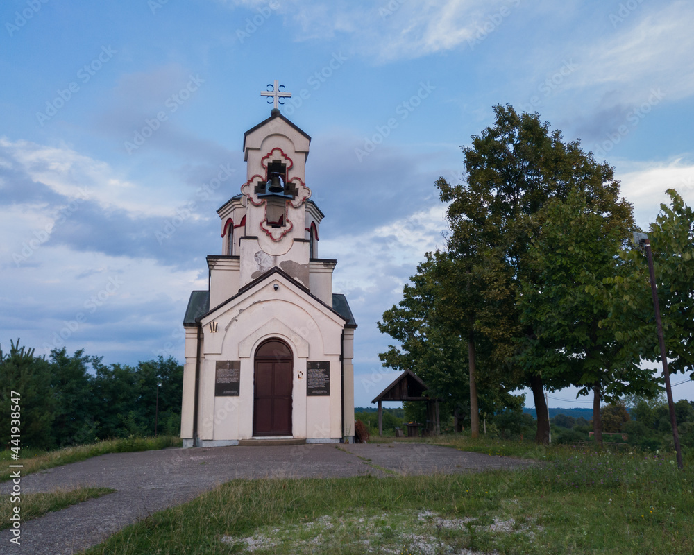 Orthodox Church of the Holy Prince Jovan Vladimir, a memorial to the fallen soldiers in the 1992 war at the Lipa location on the Vučijak mountain