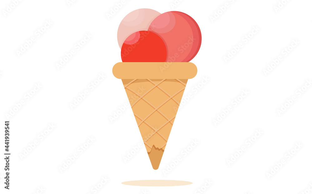 Ice cream in a bright cartoon style.