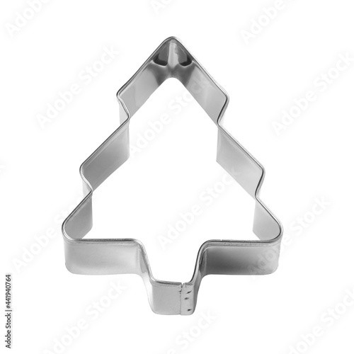 Christmas tree cookie baking pan isolated on white