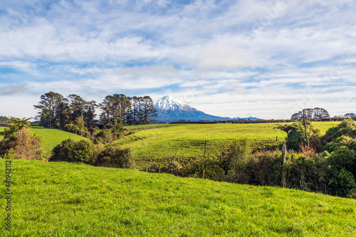 View of Mount Taranaki in New Plymouth  New Zealand