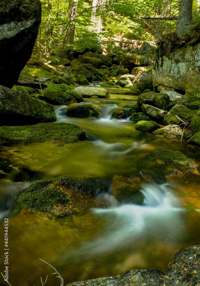 Waterfall on Jedlová in the Jizera Mountains. Waterfall on Jedlová in the Jizera Mountains.