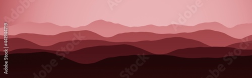 design red mountains slopes at time when everyone sleeps digital graphics background or texture illustration