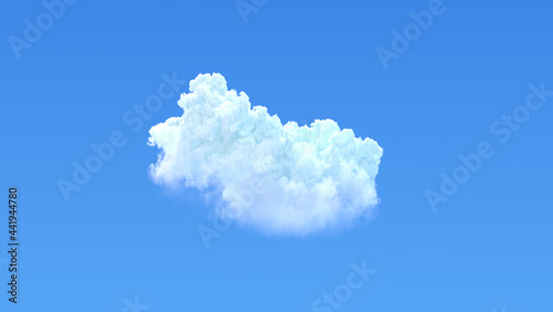 lone cloud on blue sky isolated. design nature 3D rendering