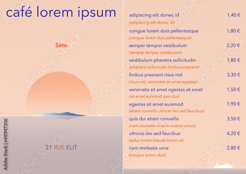Sète - Menu