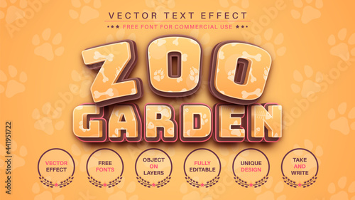 Zoo - edit text effect, font style