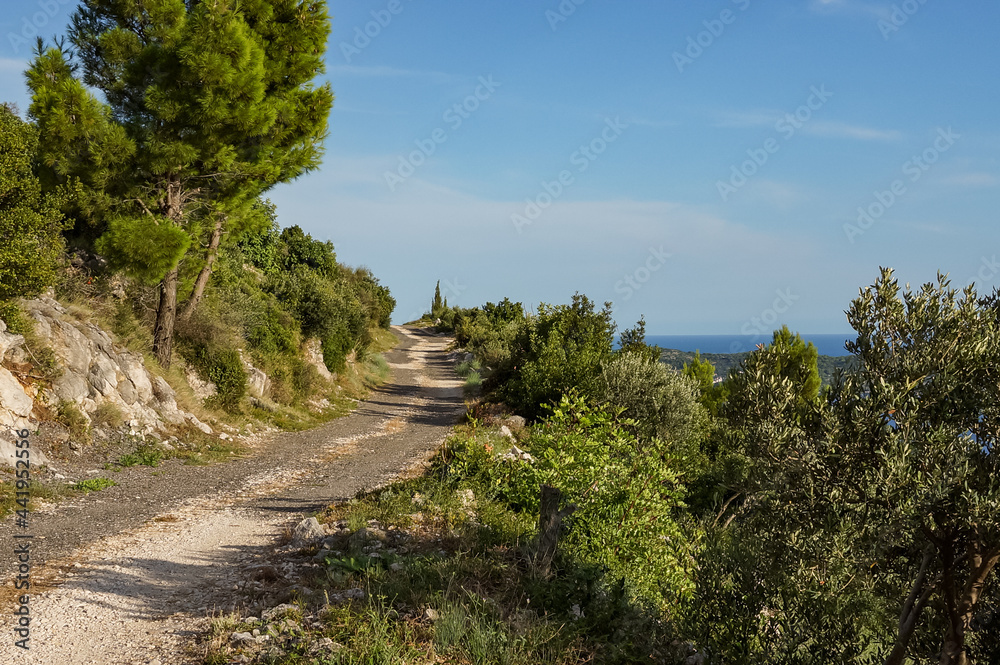 Croatia, gravel road near Adriatic coast. Croatia, gravel road near Adriatic coast.