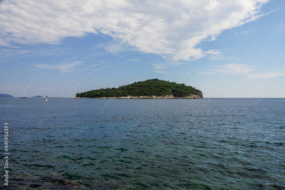 Croatia, Dubrovnik view of Lokrum Island