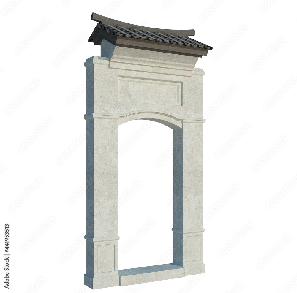 Fototapeta premium 3d Render Building Structure On Isolated