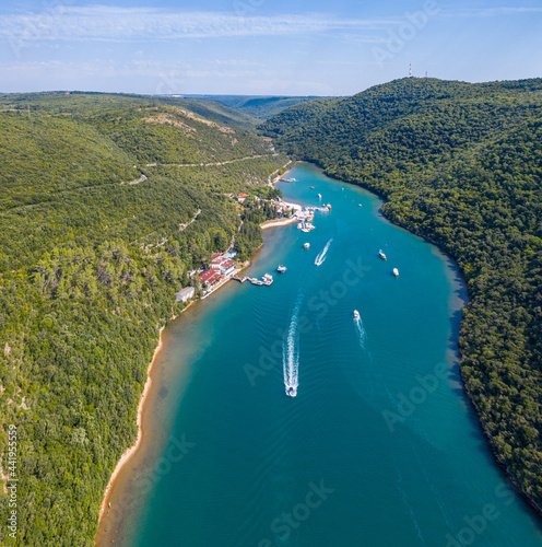 Fototapeta Naklejka Na Ścianę i Meble -  Sea channel aerial