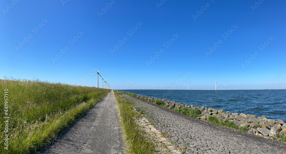 Panorama from a dike in flevoland