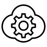 cloud simple line icon