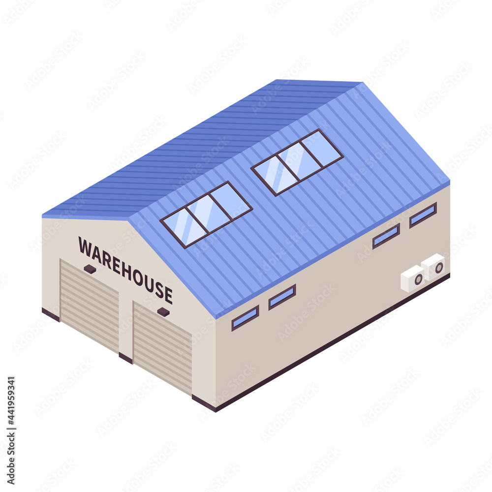Isometric Warehouse Illustration Isometric Warehouse Illustration