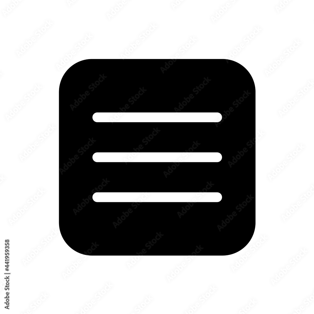 Menu bar button icon with square style Menu bar button icon with square style