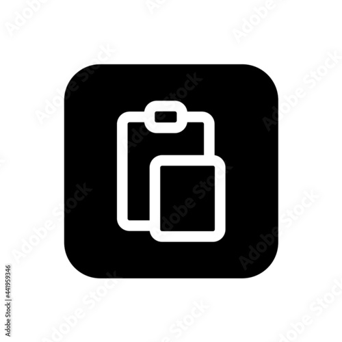 Paste icon with square style