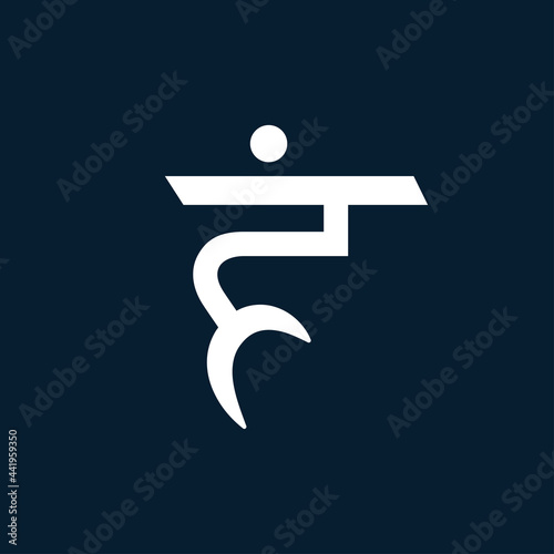 Vector reiki speritual chakra icon: vishudha. Om meditation sign, tattoo yoga symbol on a dark blue background