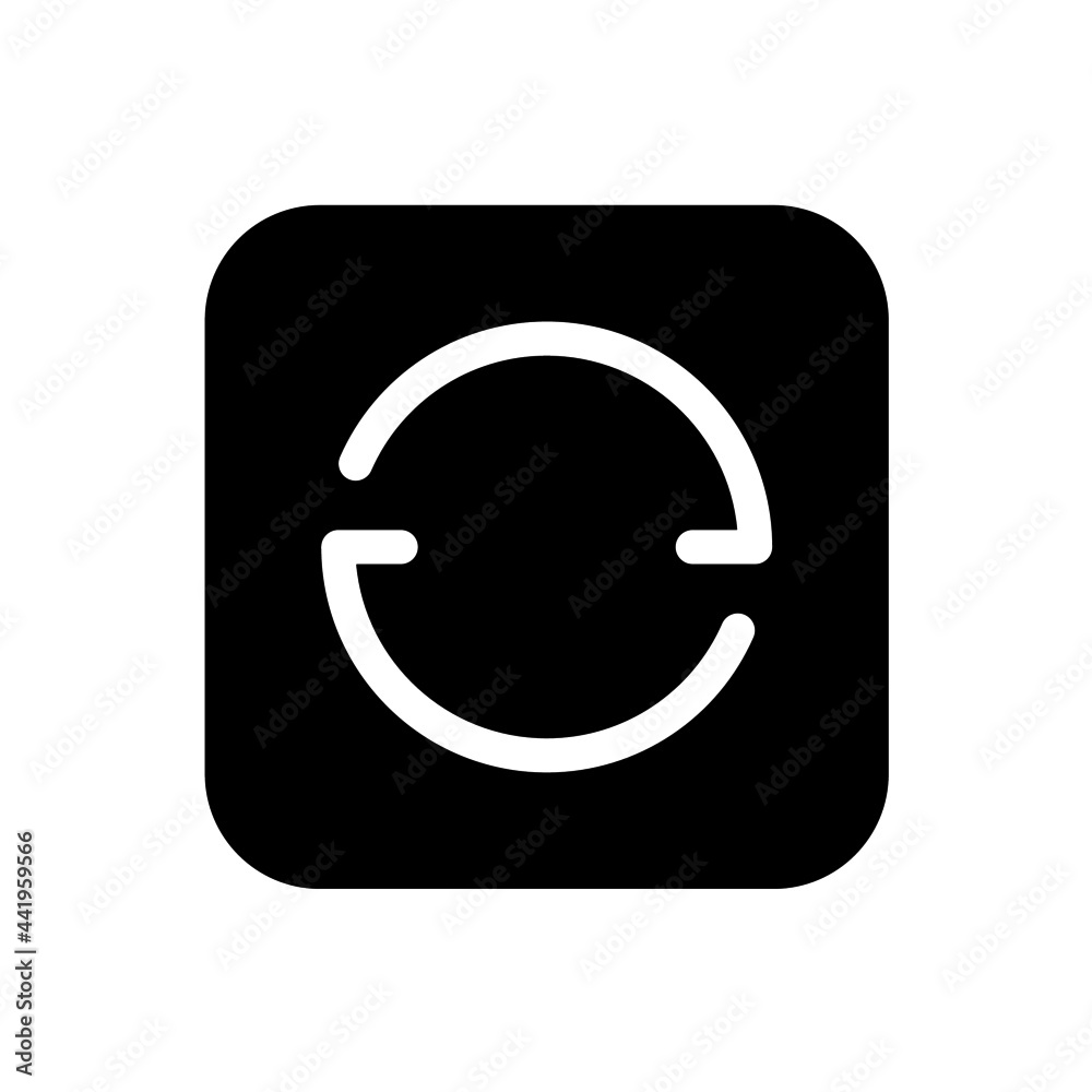 Sync icon with square style Sync icon with square style