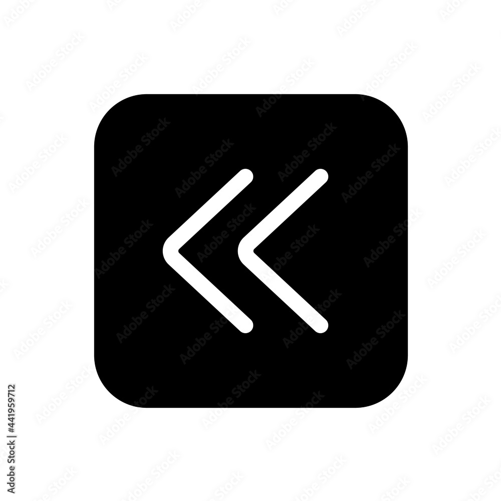 Left arrow icon with square style Left arrow icon with square style