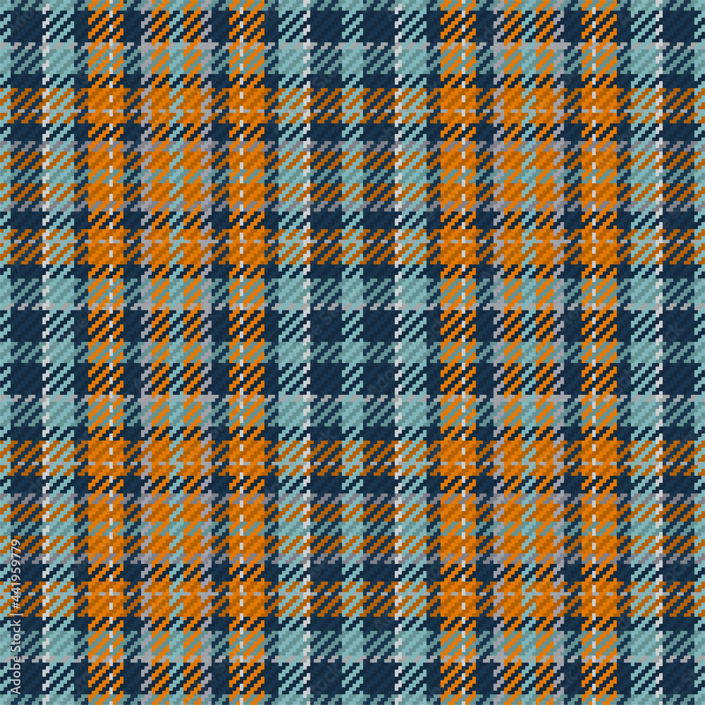 Seamless pattern of scottish tartan plaid. Repeatable background with check fabric texture. Vector backdrop striped textile print.