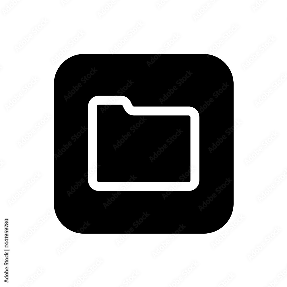Folder icon with square style Folder icon with square style