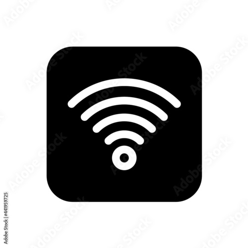 Wifi signal icon with square style