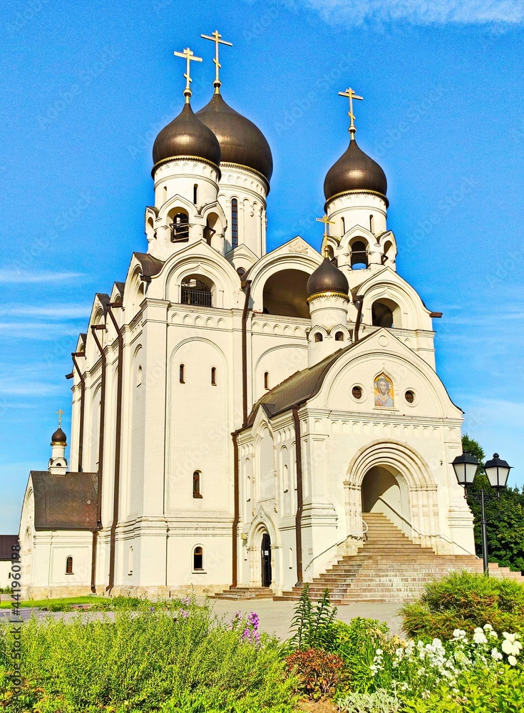 Russia, Moscow, Medvedkovo, Seraphim's Church, evening